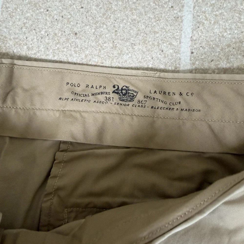 VTG Polo Ralph Lauren Chino Pants Mens 40x30 Khaki Suffield Straight Pony Preppy